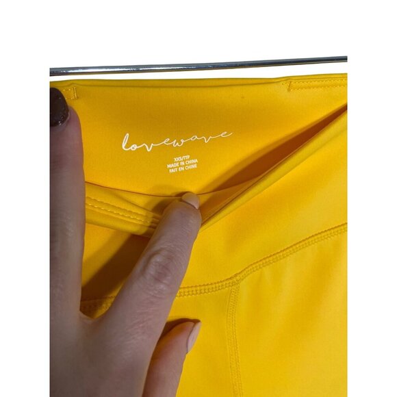 NWT Revolve lovewave Luka Yellow Cropped Pant Leggings-sz XXS - Picture 9 of 10